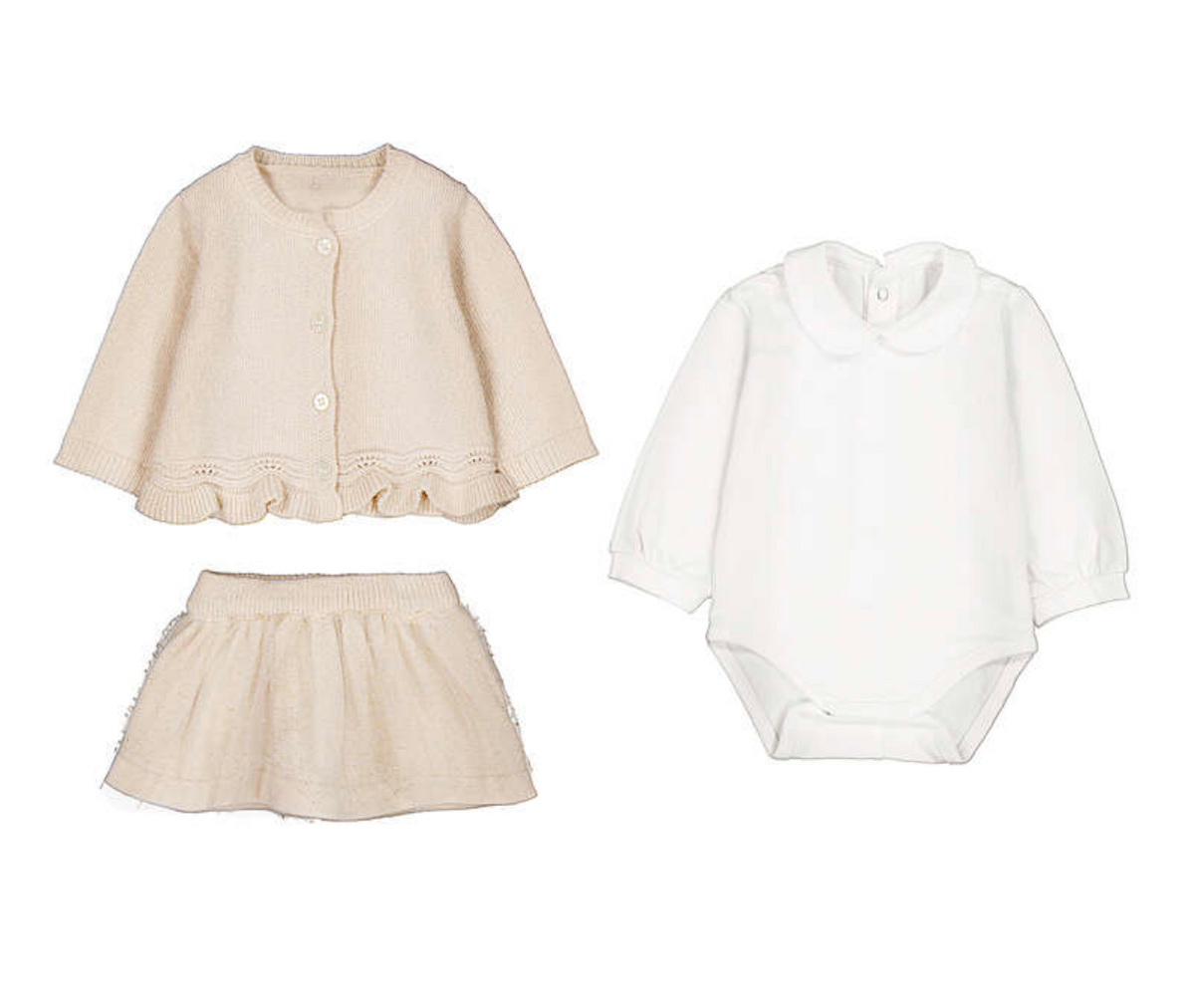 Tulle Knit Skirt Set