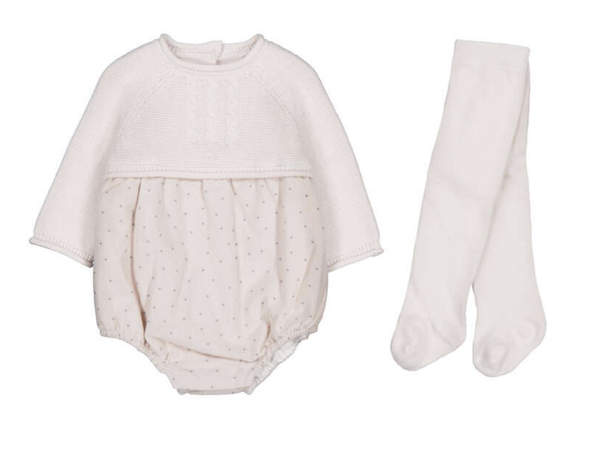 Mila Mixed Romper & Tights