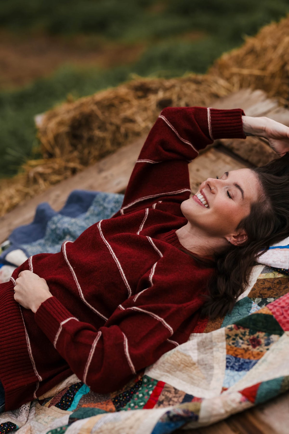 FALL FEST STRIPE PULLOVER- FINAL SALE