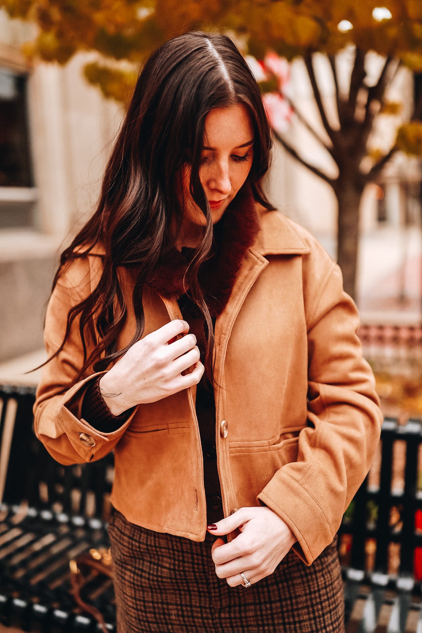 CONNOR SUEDE BUTTON UP JACKET