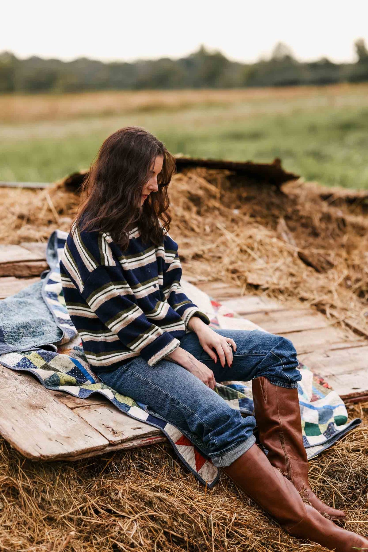 FALL FEST THICK STRIPED CARDIGAN- FINAL SALE
