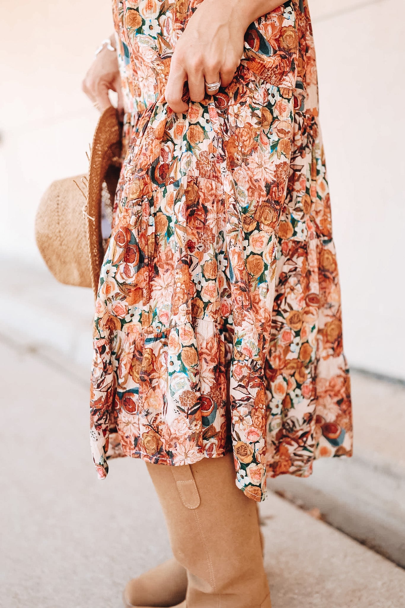 FALL FLORAL SKIRT