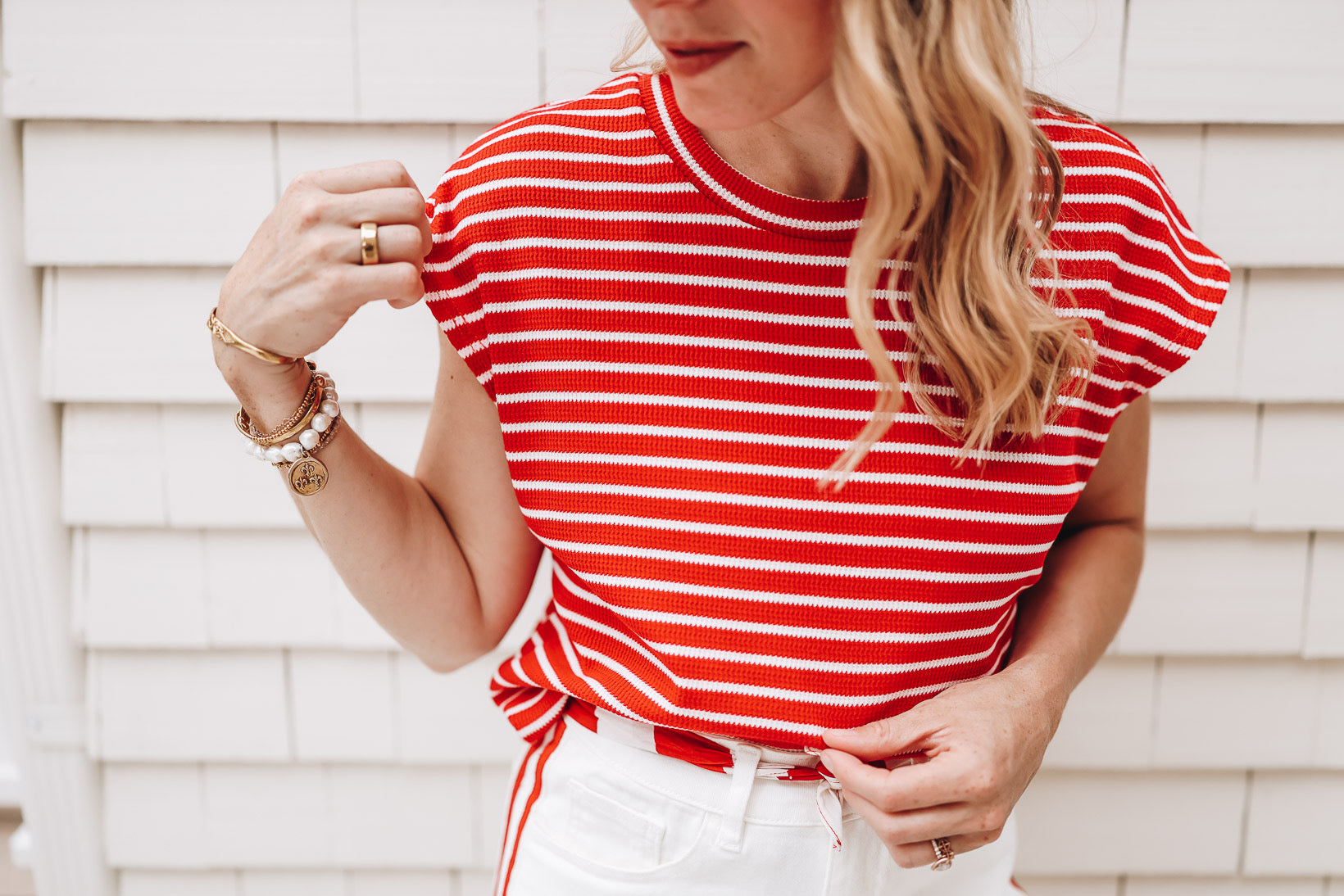 CHASE THE SUN STRIPED TOP