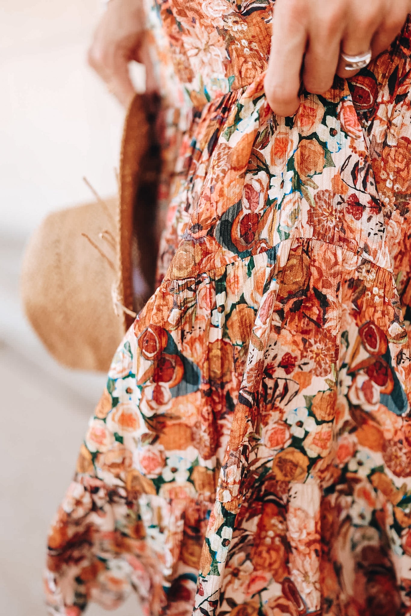 FALL FLORAL SKIRT