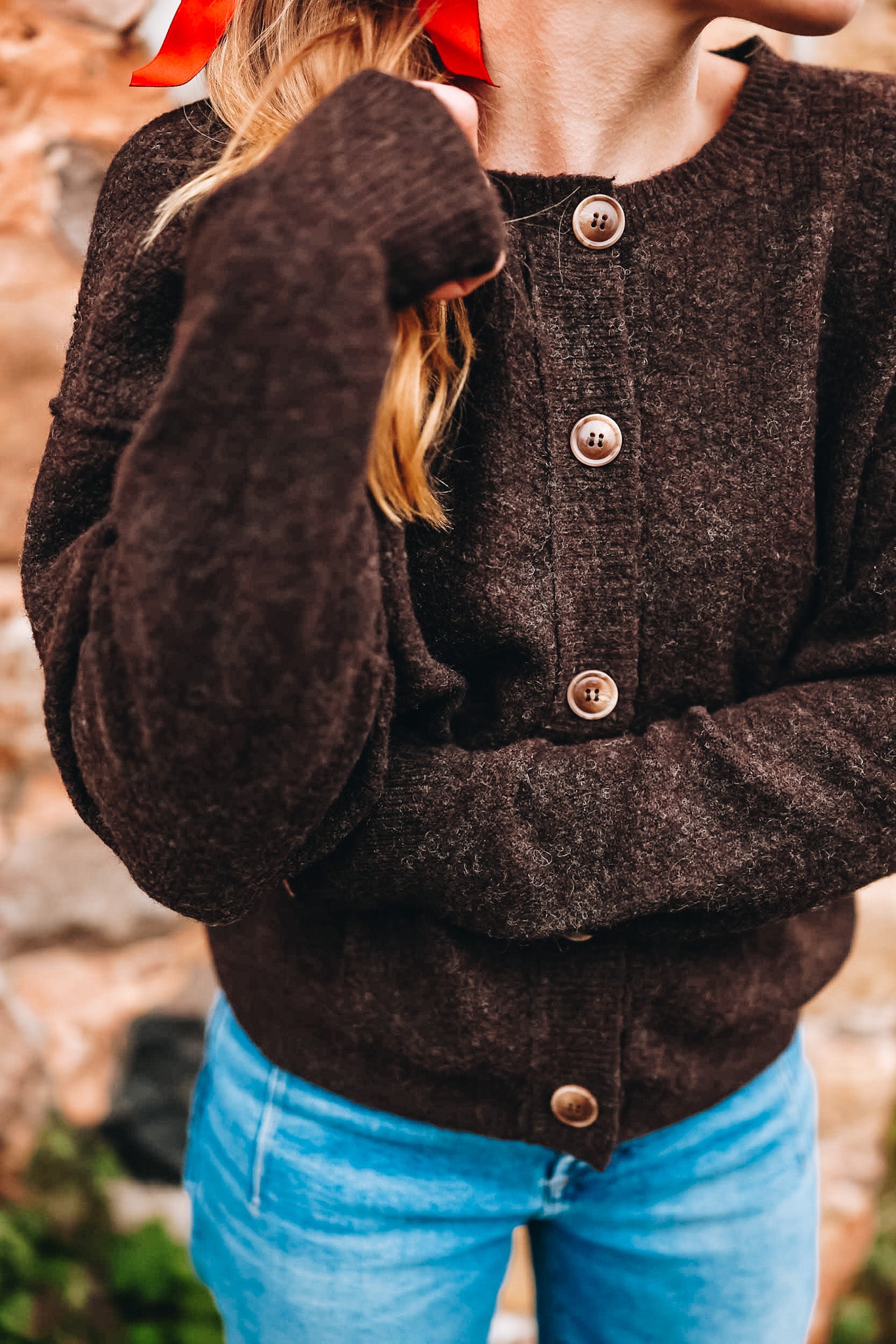 BLACK FRIDAY BUTTON DOWN CARDIGAN