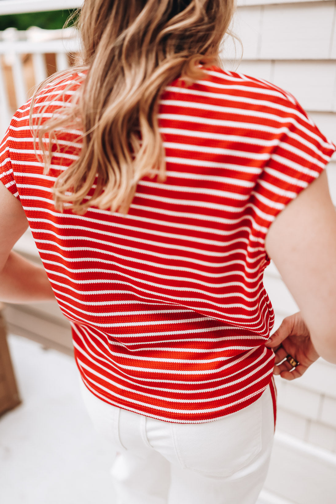 CHASE THE SUN STRIPED TOP