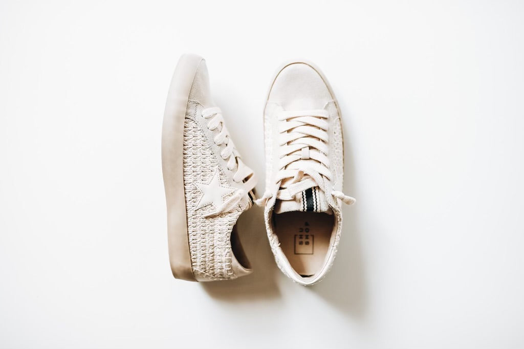 PAULA BONE WOVEN SNEAKER