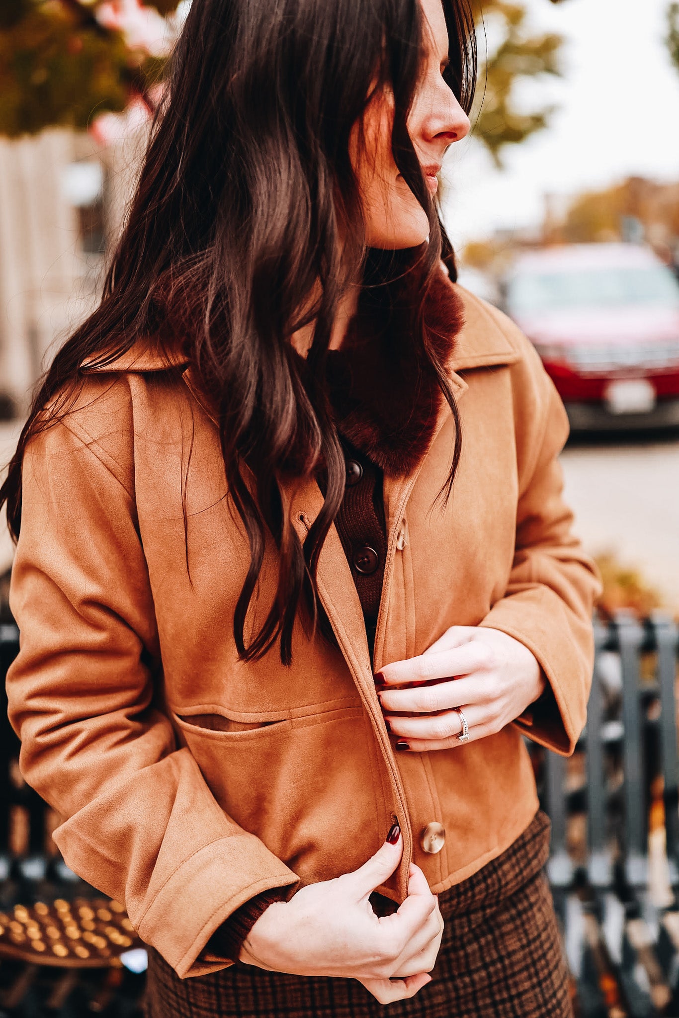 CONNOR SUEDE BUTTON UP JACKET