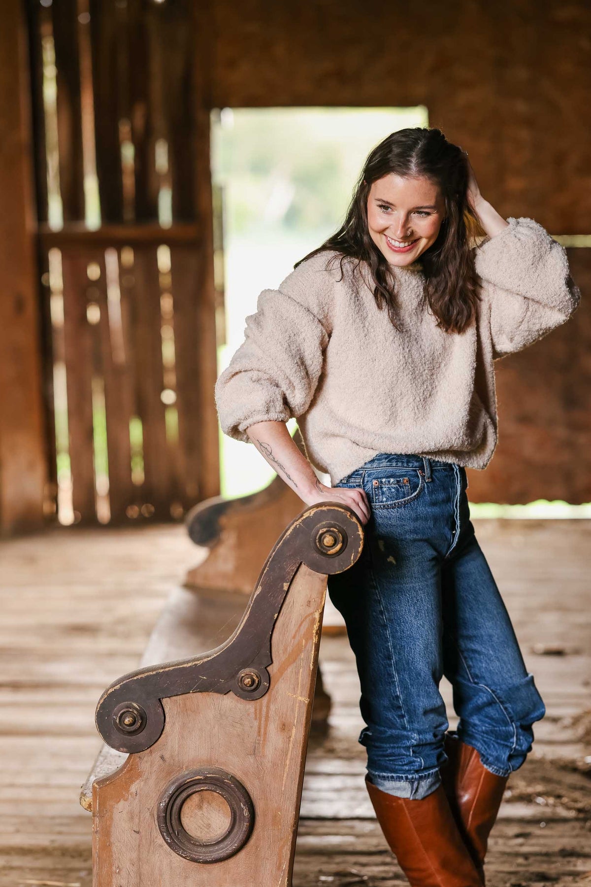 FALL FEST FUZZY BALLOON SLEEVE PULLOVER- FINAL SALE