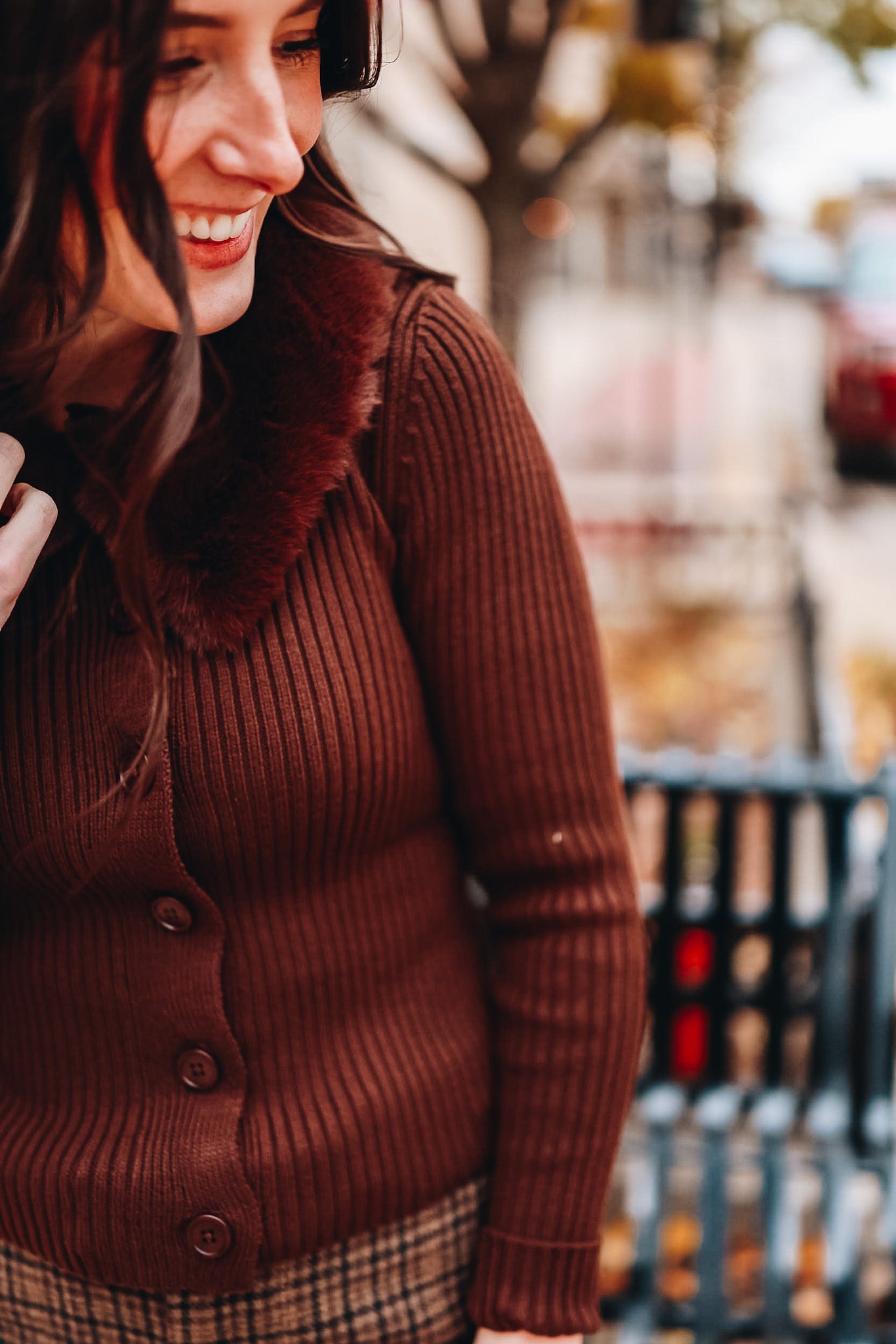 CARDIGAN WITH THE FUR