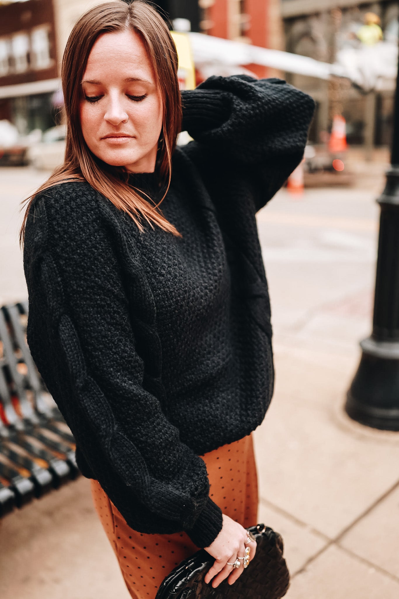 TALLEN THICK CABLE SWEATER