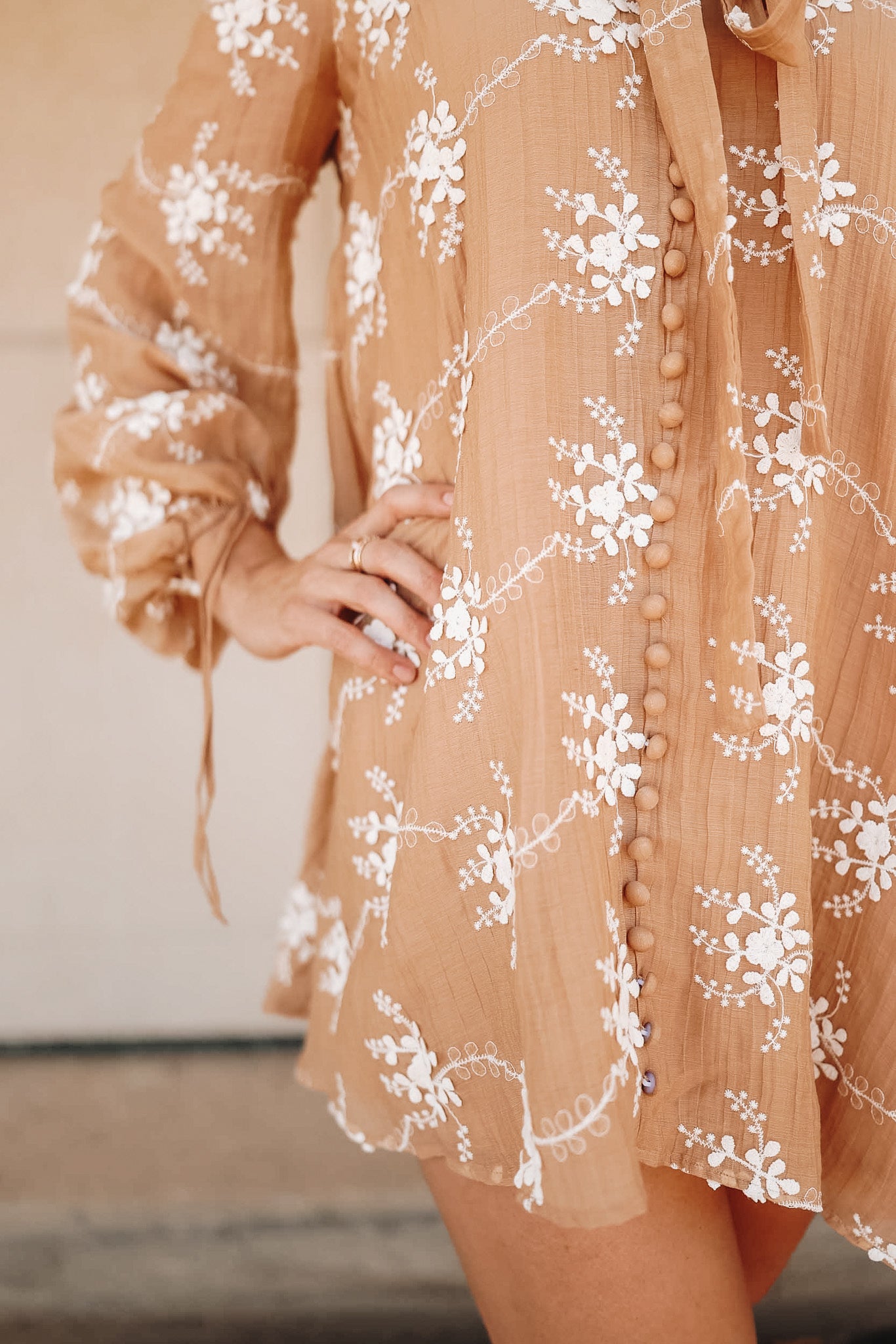 HIT THE ROAD RUNNING EMBROIDERED DRESS