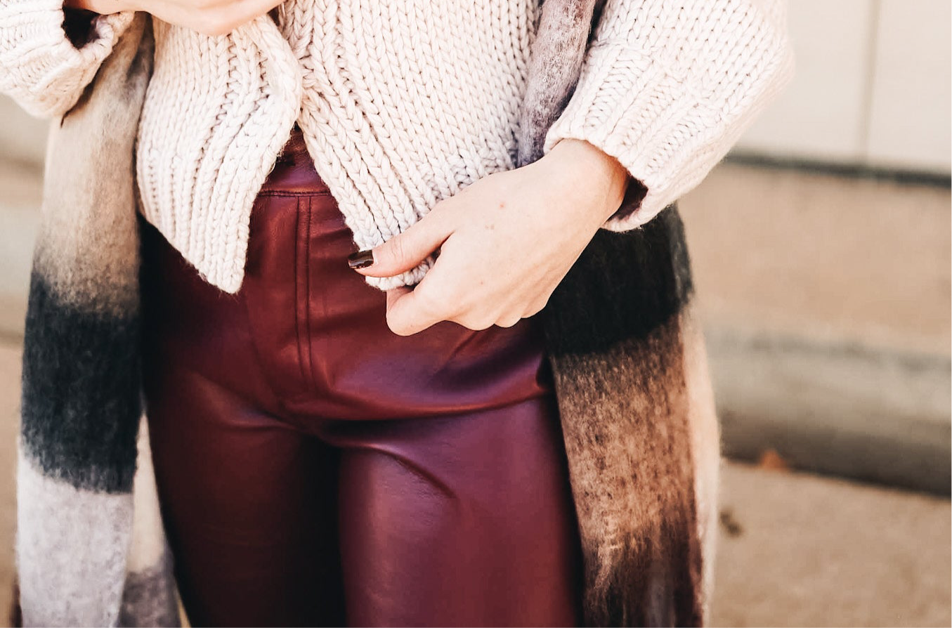 NIGHT VISION FAUX LEATHER PANTS