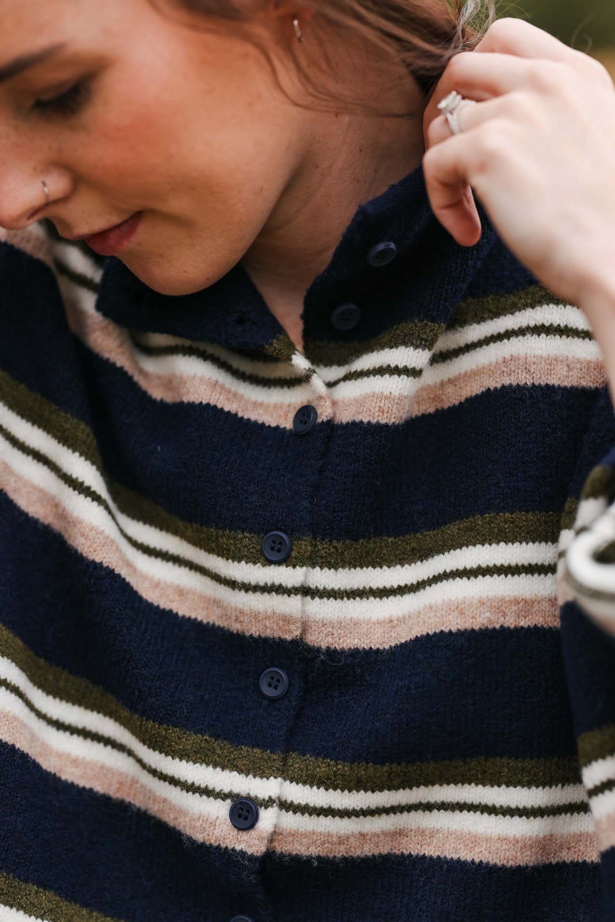 FALL FEST THICK STRIPED CARDIGAN- FINAL SALE