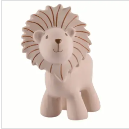 Lion Natural Organic Rubber Rattle, Teether & Bath Toy