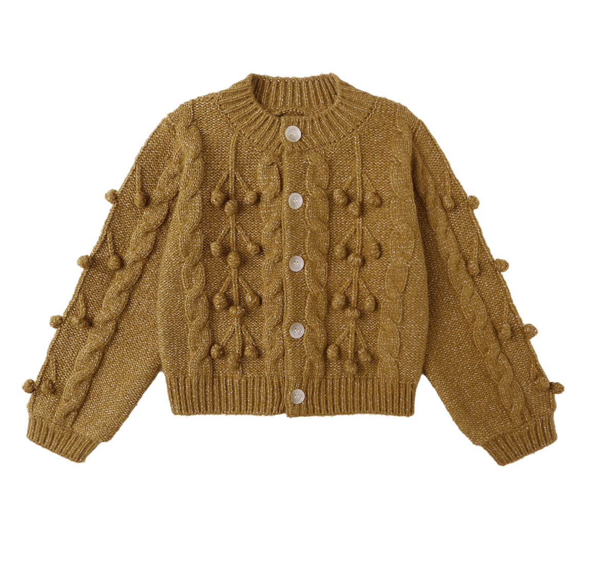 BOBBLE CARDIGAN || GOLDEN