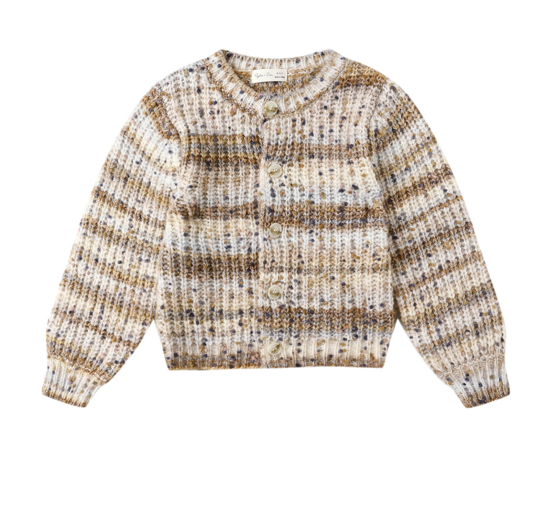 CHEYENNE CARDIGAN || STONE MULTI-STRIPE