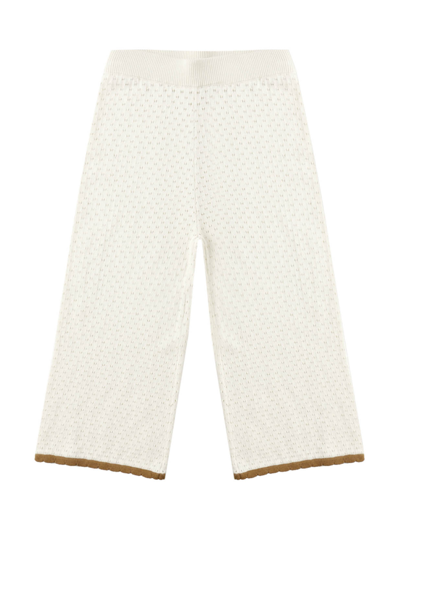 POINTELLE KNIT PANT || NATURAL