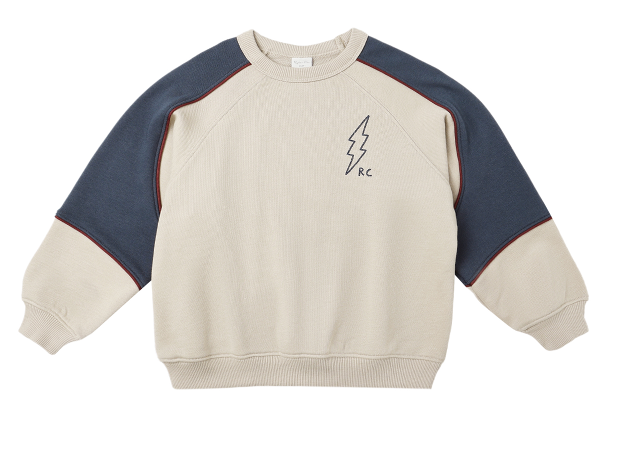 PANELED SWEATSHIRT || STONE