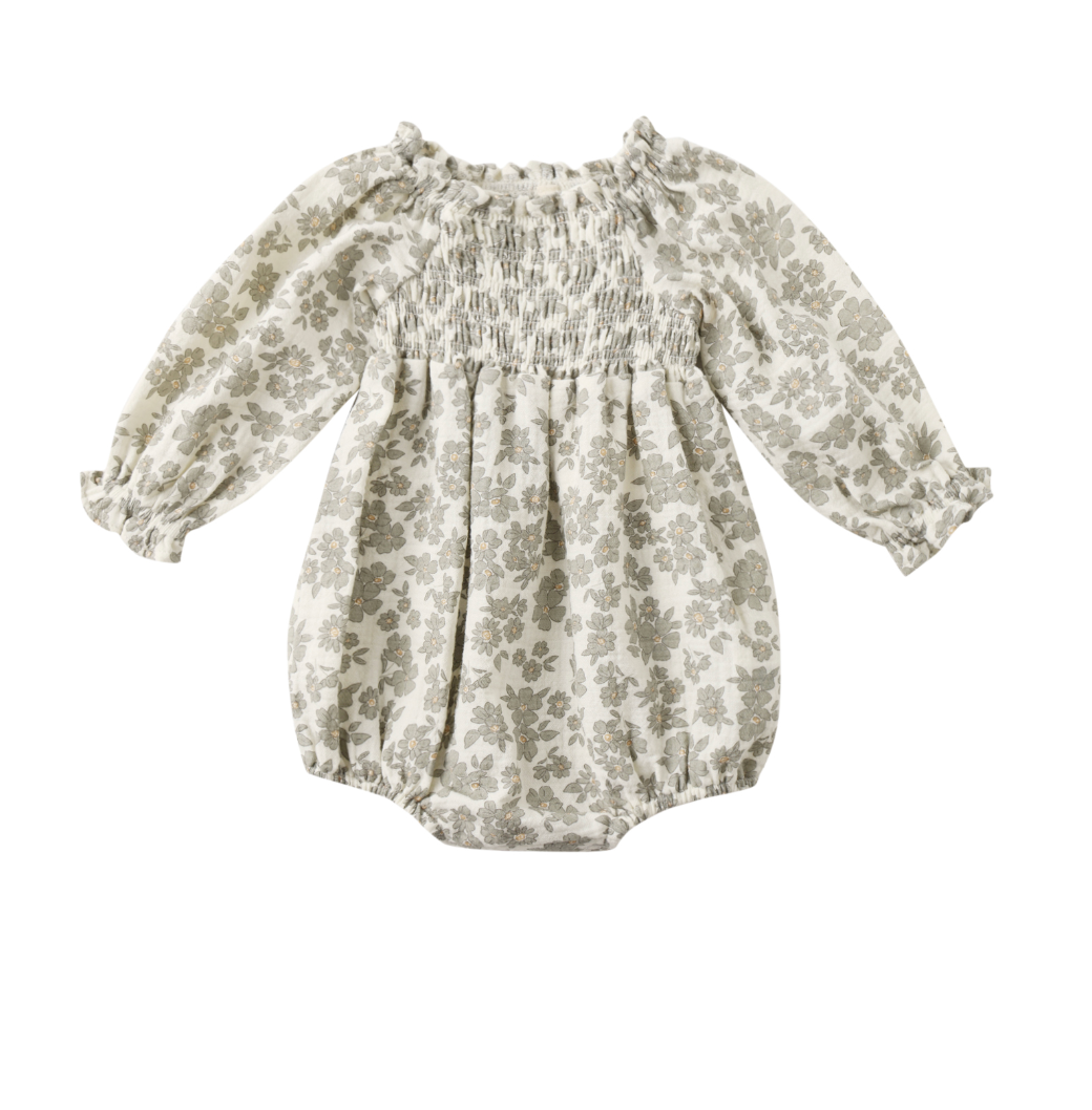 EDEN ROMPER || GREEN FLORAL