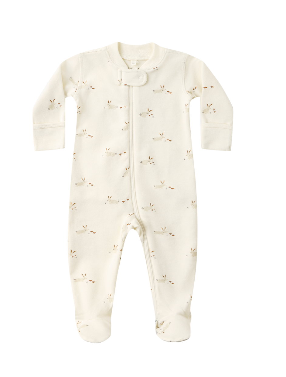ZIP LONG SLEEVE SLEEPER FOOTIE || BUNNIES