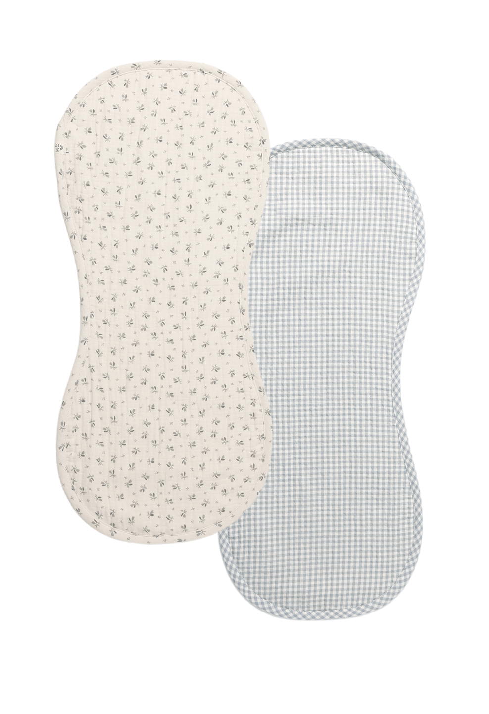 BURP CLOTH, 2 PACK || BLUEBELL, BLUE GINGHAM