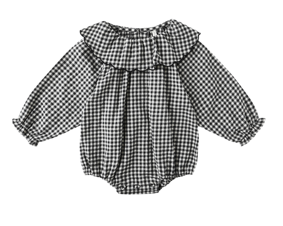 COLETTE ROMPER || BLACK GINGHAM