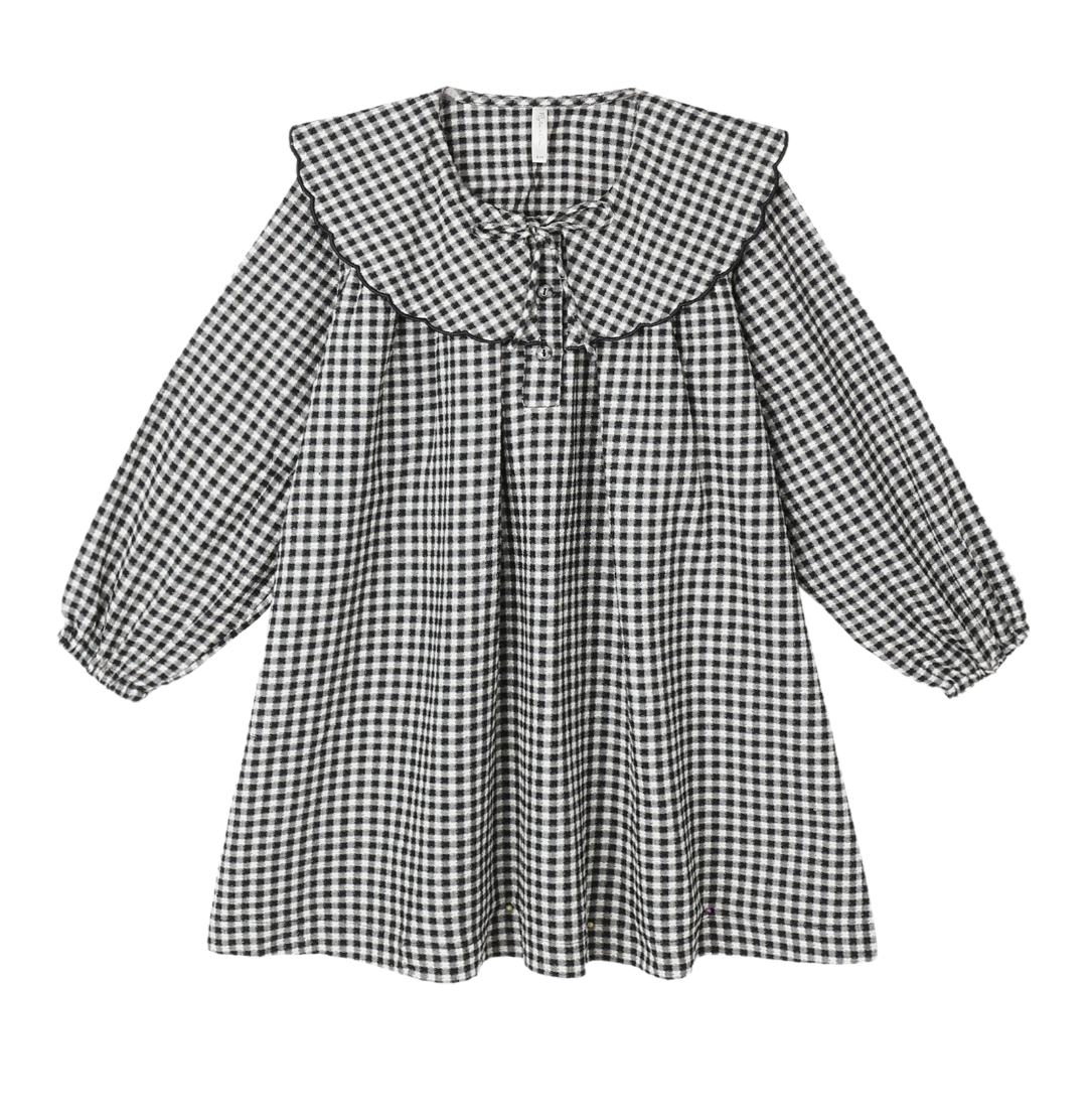 MINI DRESS || BLACK GINGHAM