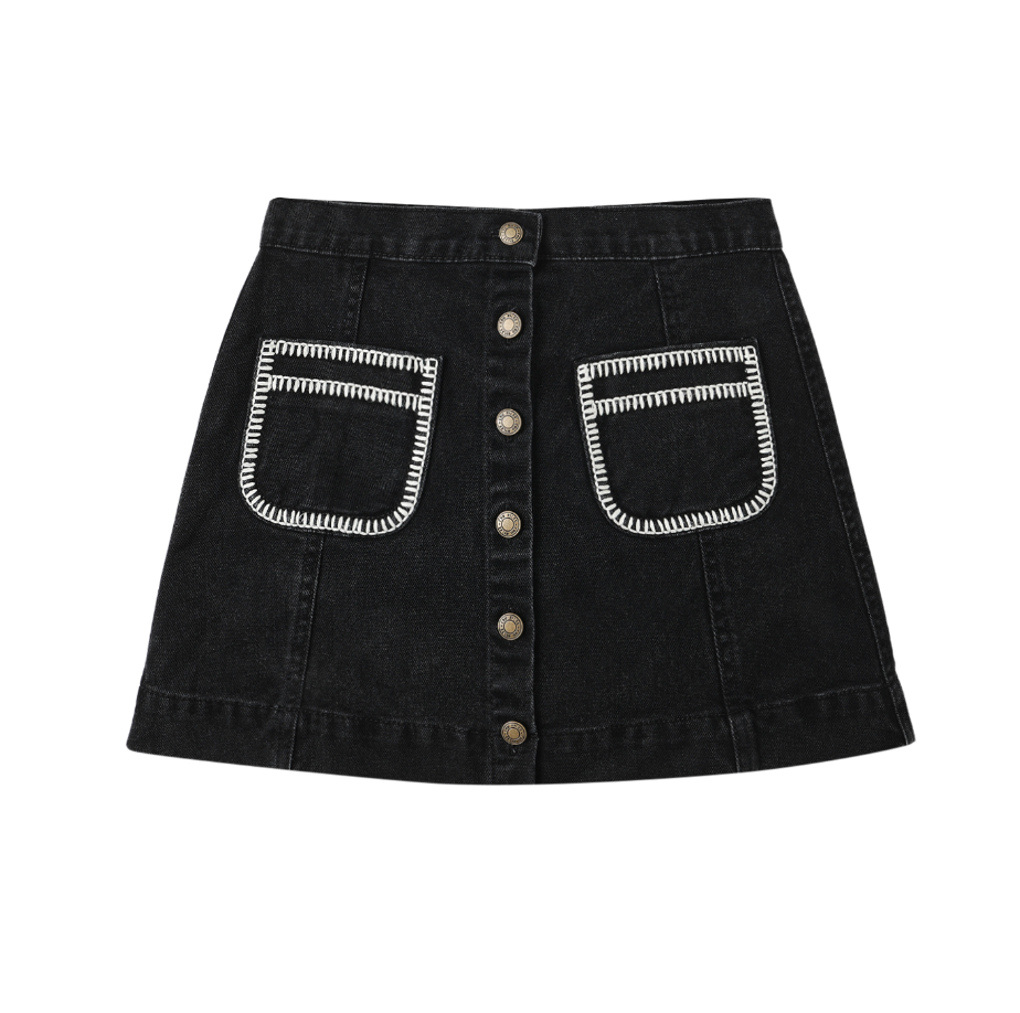 DENVER MINI SKIRT || WASHED BLACK