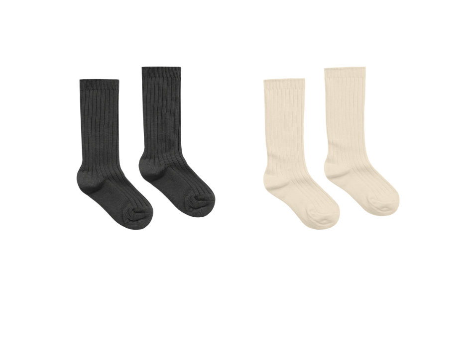 RIBBED SOCKS || BLACK, ANTIQUE