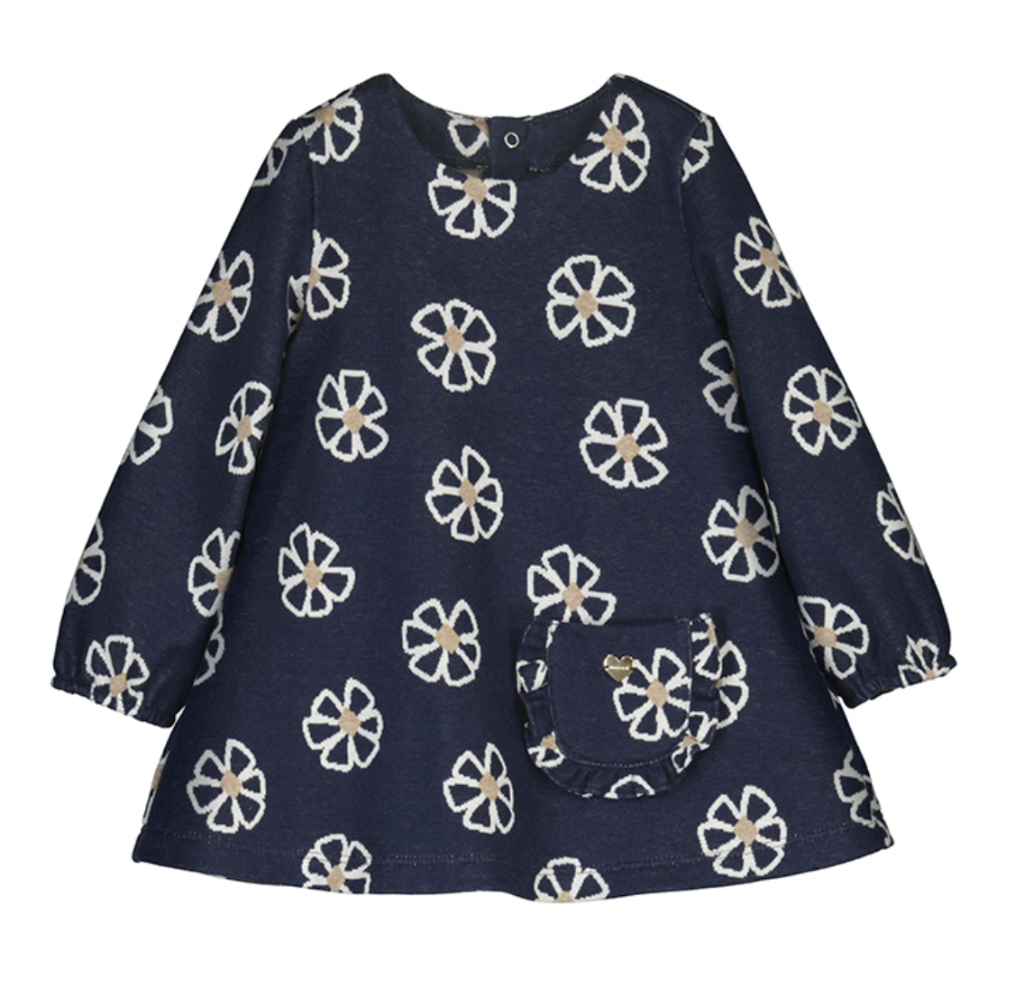 Abstract Navy Dress