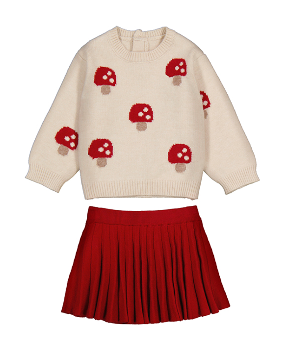Mushroom Sweater & Skirt Set