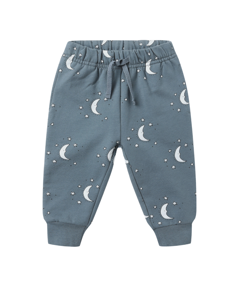 RELAXED FLEECE SWEATPANT || SILVER MOONS