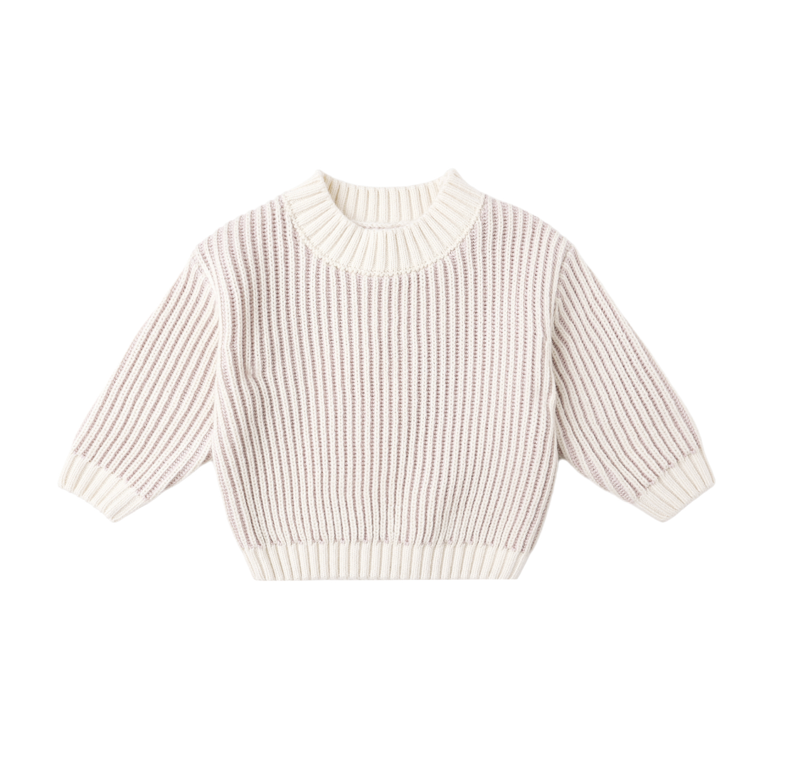 RELAXED KNIT SWEATER || LILAC