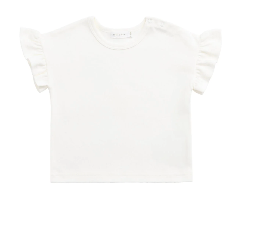 Pima Cotton Antoinette Top - Parchment