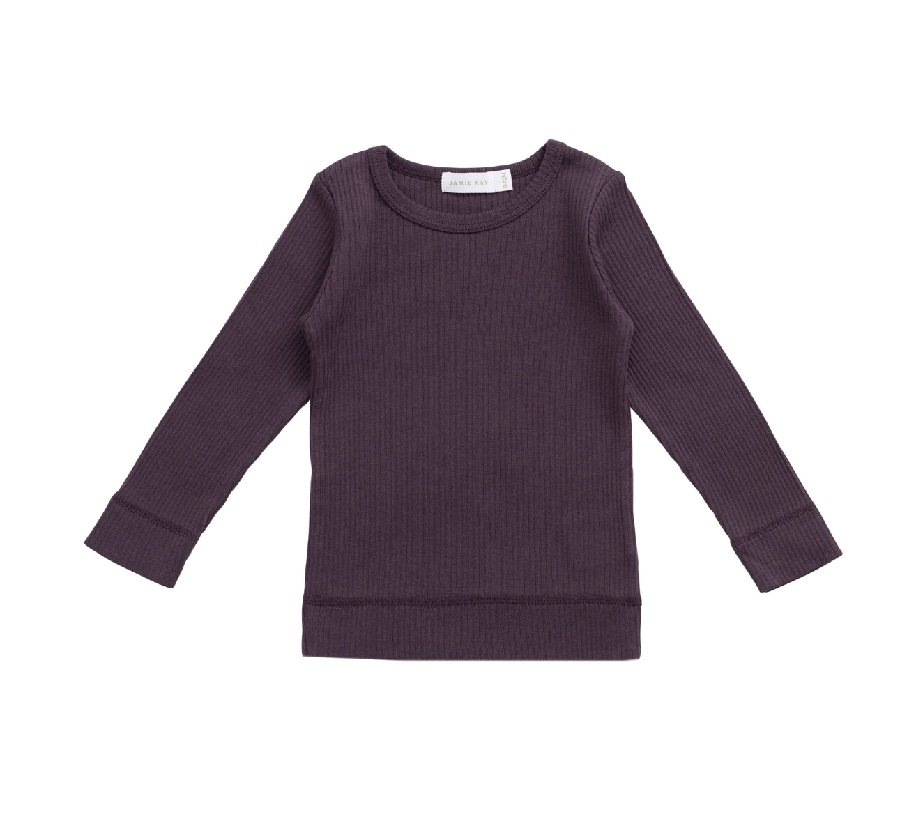 Organic Cotton Modal Marina Long Sleeve Top - Blackberry