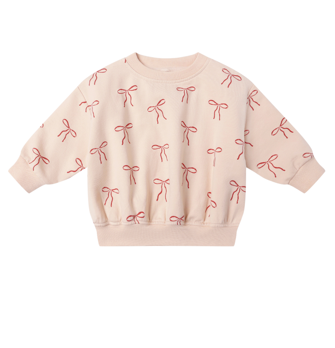 RELAXED FLEECE SWEATSHIRT || RED BOWS