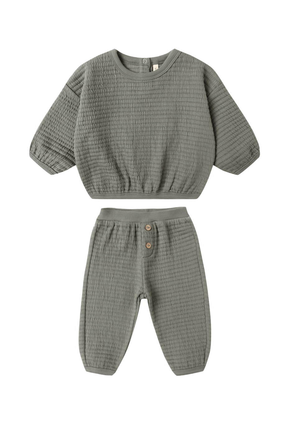 TEXTURED SWEAT SET || FOREST