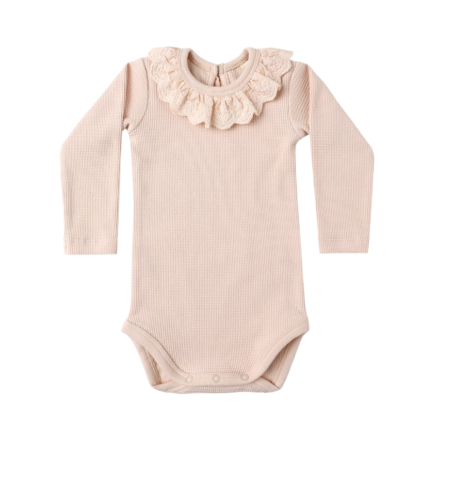 RUFFLE COLLAR BODYSUIT || ANTIQUE