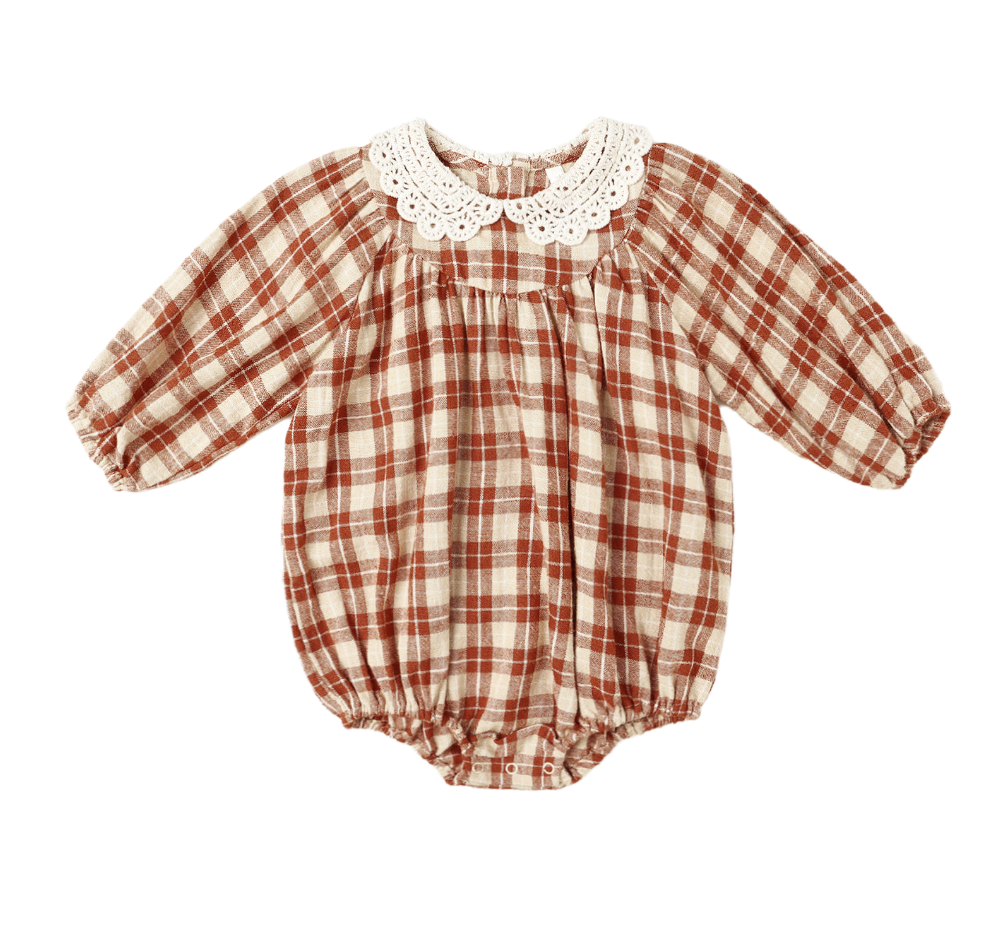 HEIDI ROMPER || RED PLAID