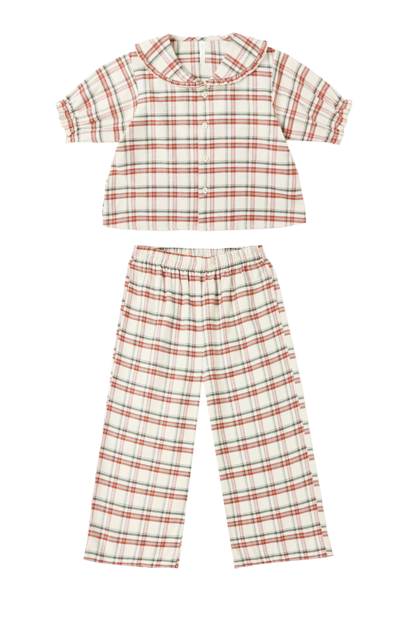 RUFFLE PAJAMAS || HOLIDAY FLANNEL