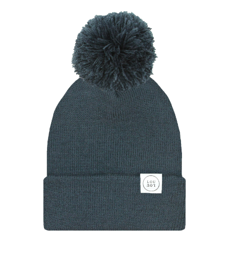 Beanie with Pom - Navy