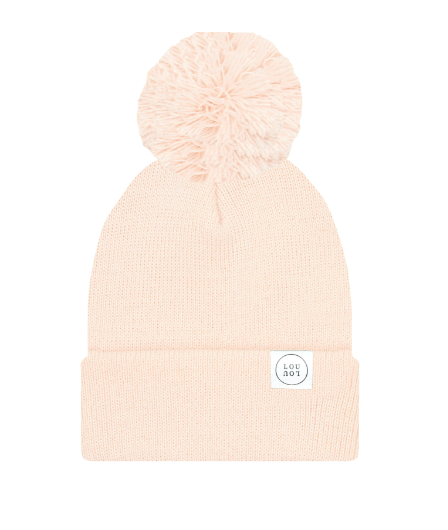 Beanie with Pom - Blush Pink