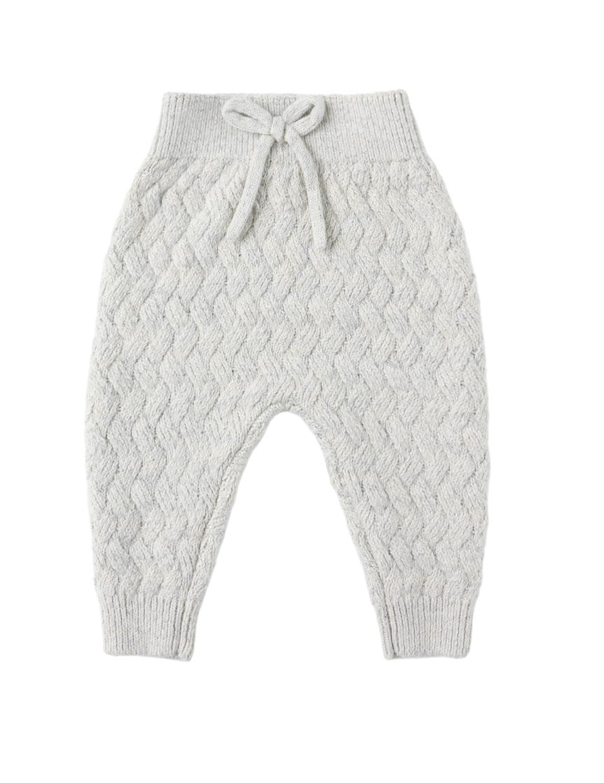 KNIT PANT HEATHERED BLUE