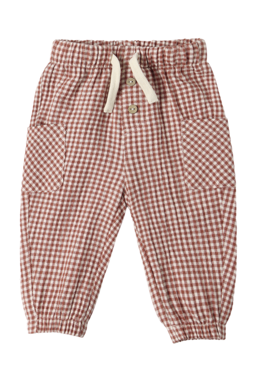 LUCA PANT RED GINGHAM