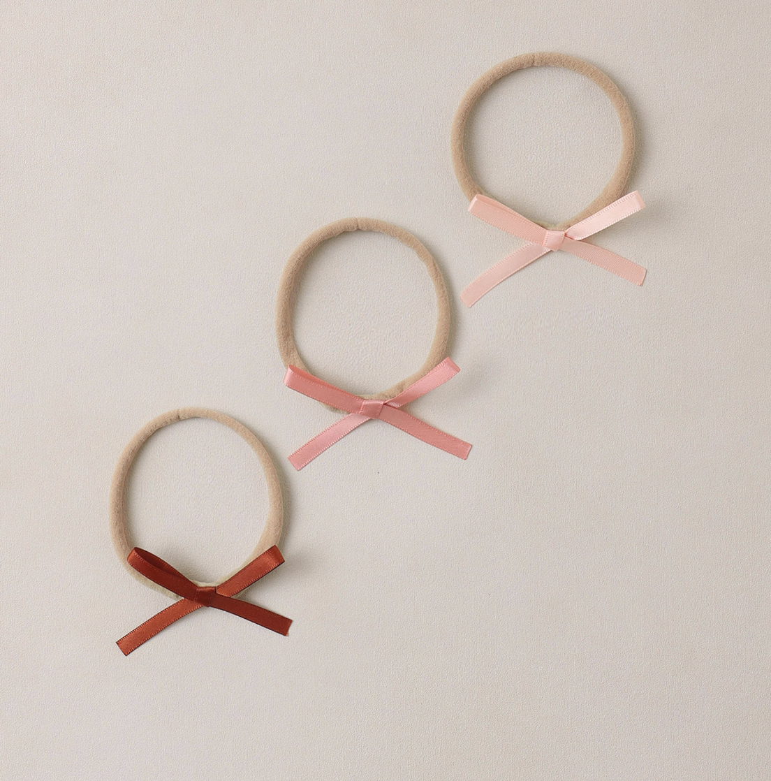 BABY BOW HEADBANDS BLUSH, RED, PINK