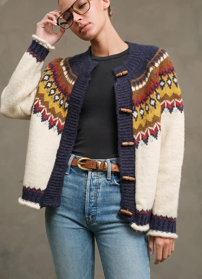 NANCY NORDIC TOGGLE CARDIGAN