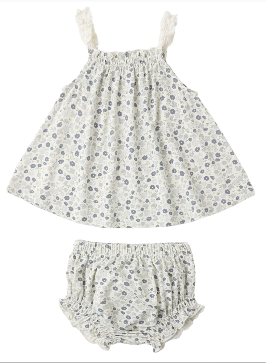 SWING TOP & BLOOMER SET BLUE DITSY