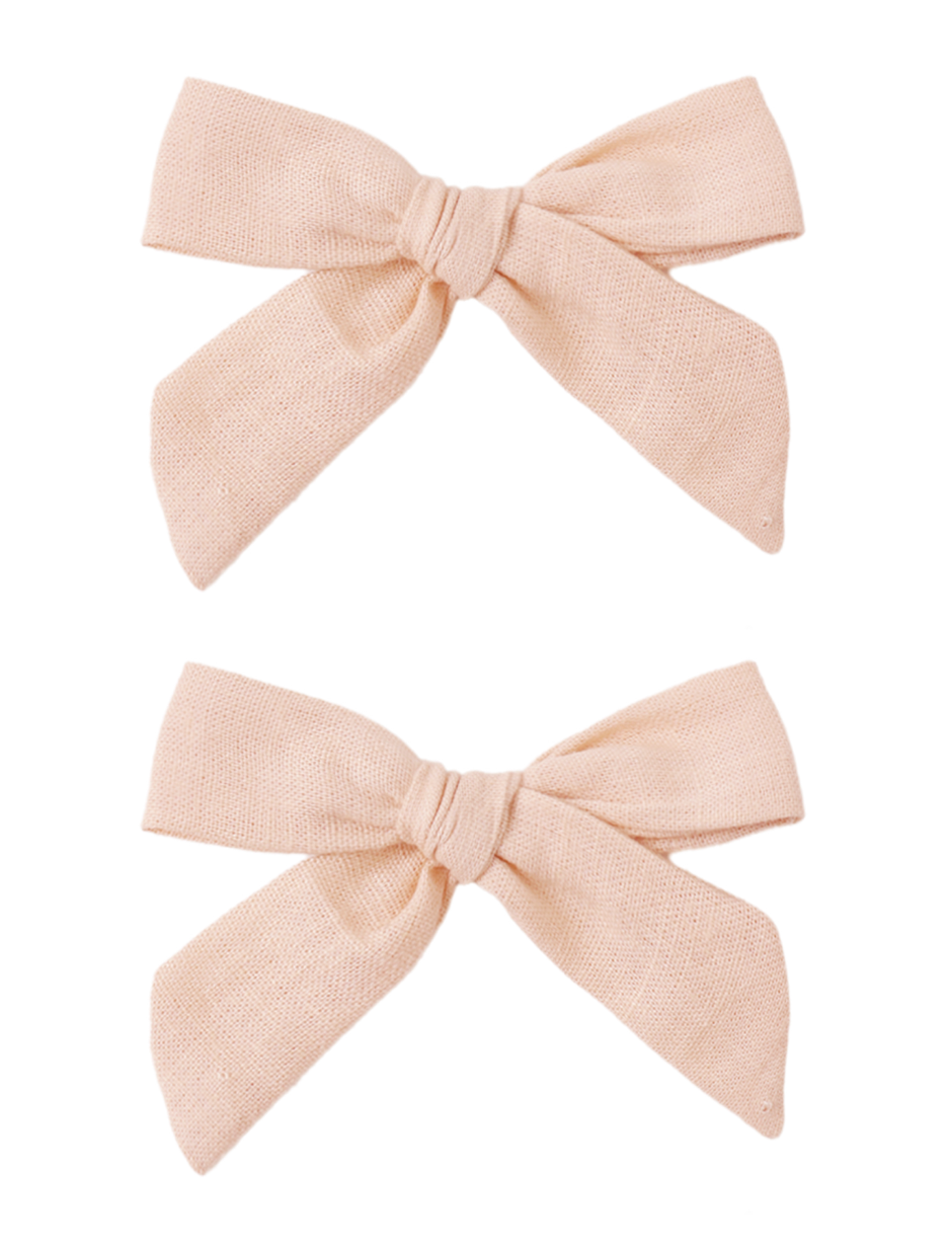 BOWS, SET OF 2 BLUSH