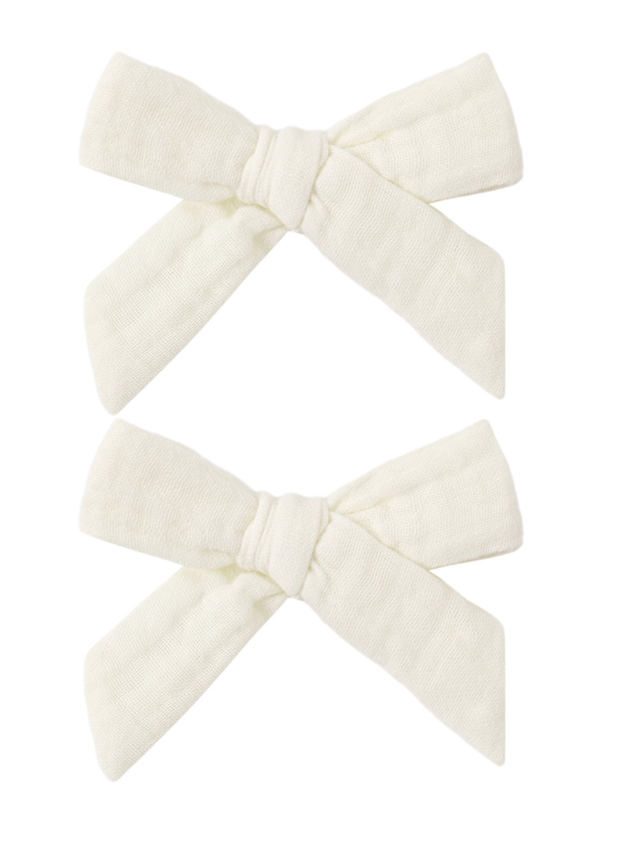BOWS, SET OF 2 IVORY